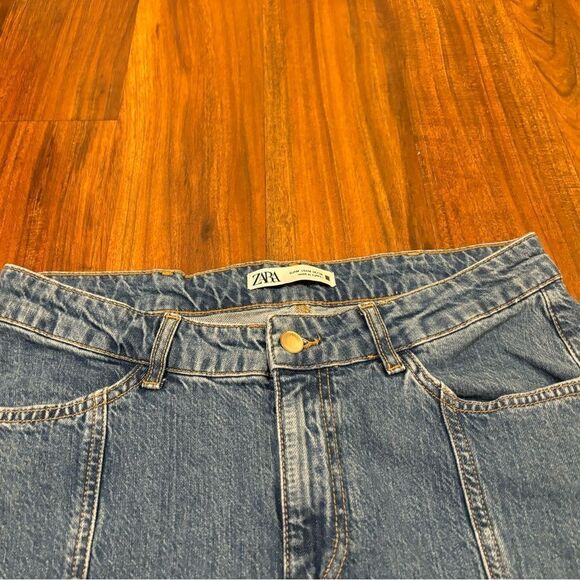 Zara Jean denim midi skirt size medium - Picture 4 of 6